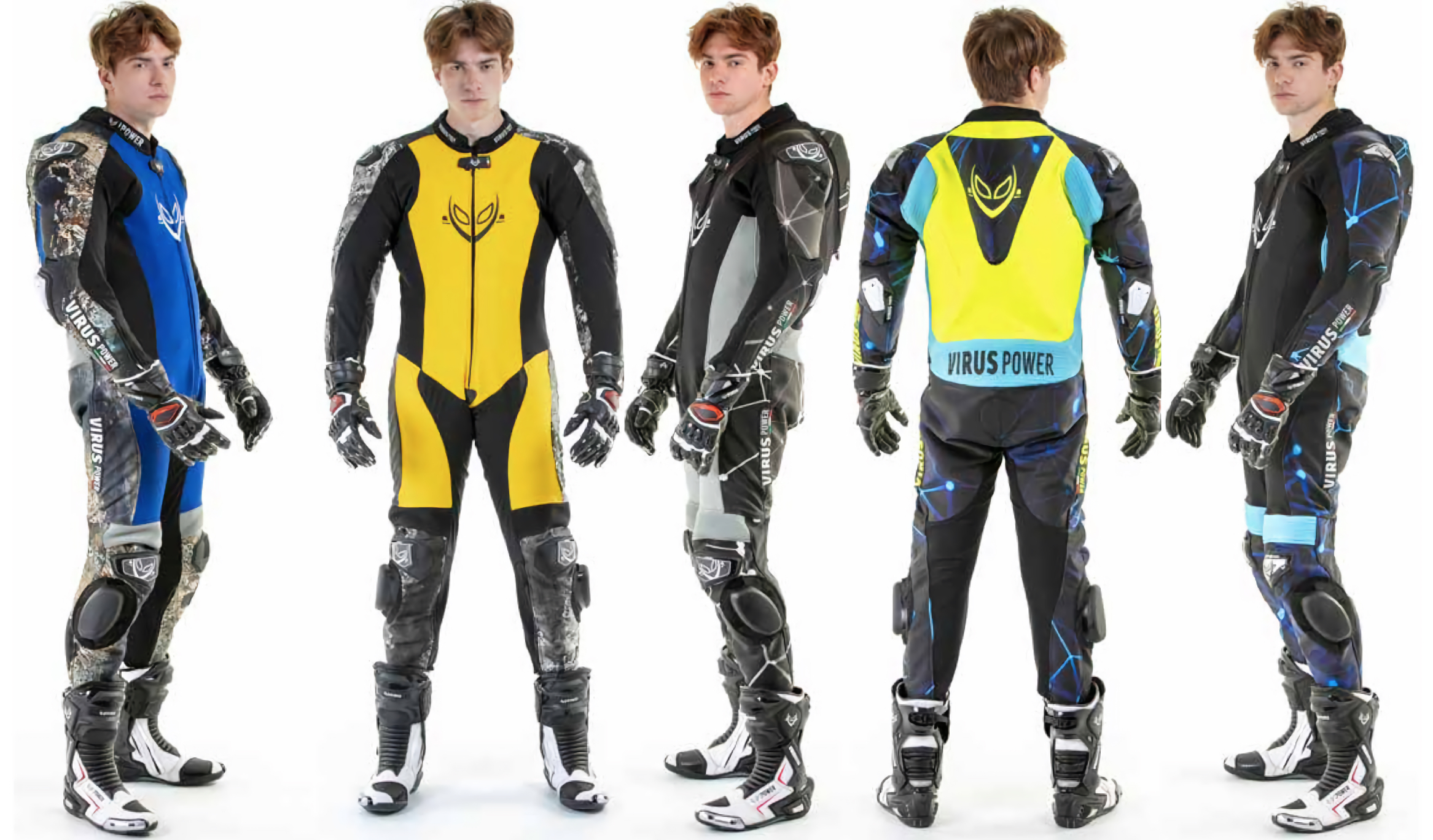 Virus Power Alien Textile Racing Suit with Helite Airbag System